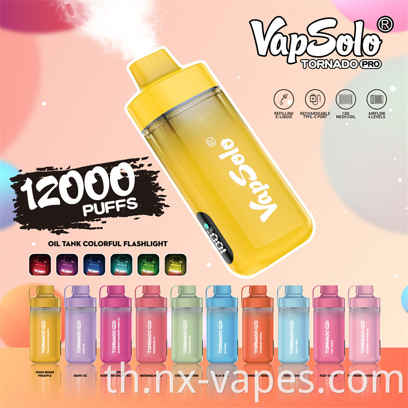 Vapsolo Tornado PRO Vape 12000 Puff